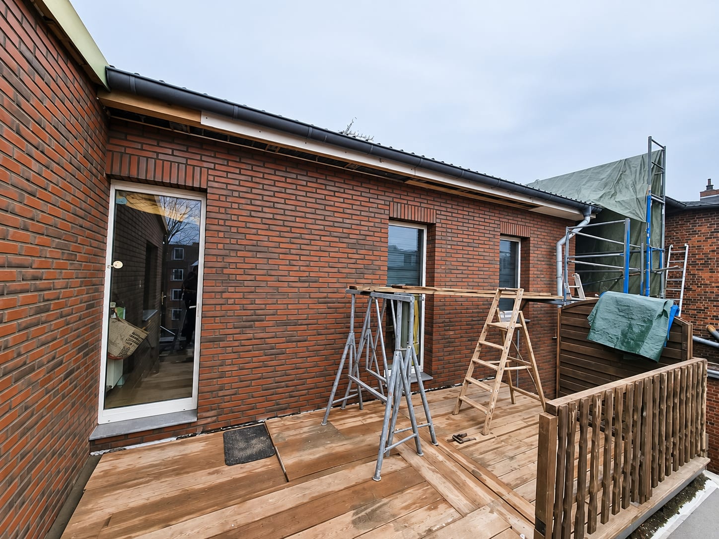 Fassade nach der Sanierung, fertig verklinkert mit Haacke Isolierklinker